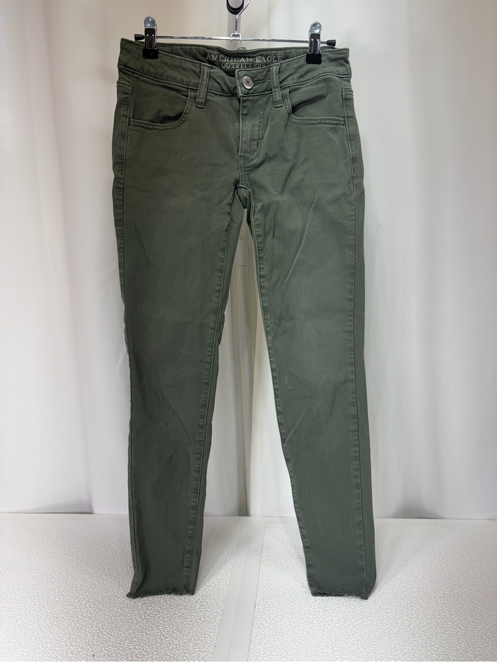 American Eagle Outfitters Olive Green Ankle Skinny Jeans 3999